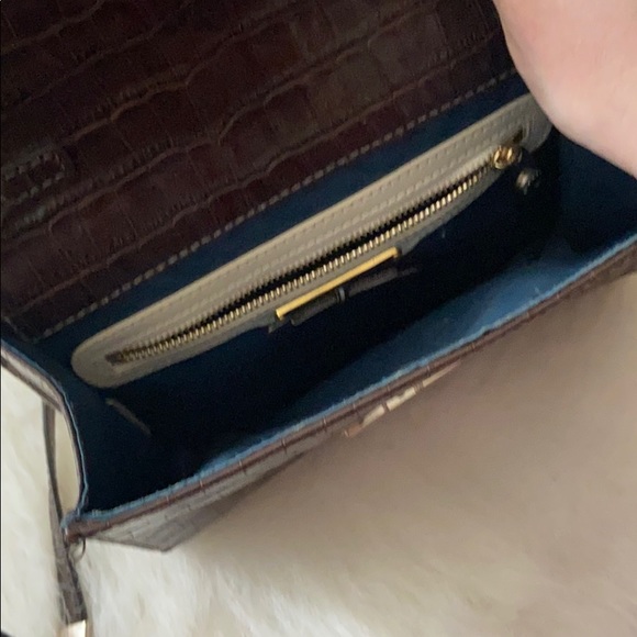 Henri Bendel Croc Embossed Leather Crossbody Bag - Picture 7 of 8